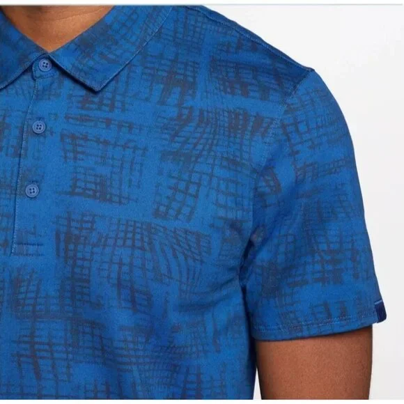 NWT VRST XXL Mens Blue Graphic Polo Golf Shirt Moisture-Wicking & Breathable - Picture 3 of 15